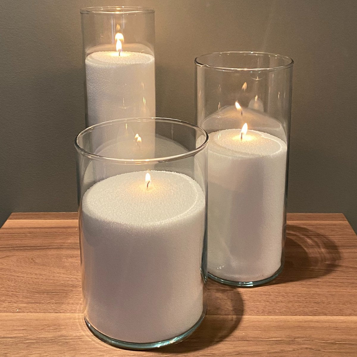 1500g 3 poser stearinlyssand HVIT