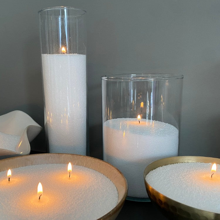 1500g 3 poser stearinlyssand HVIT