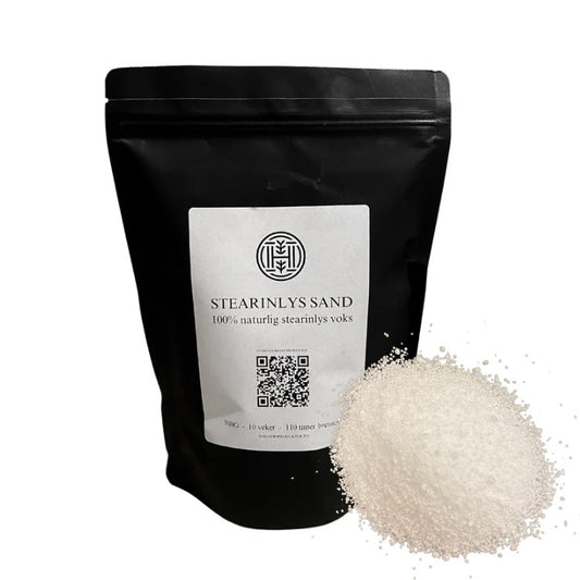 500g 1 pose stearinlys sand HVIT