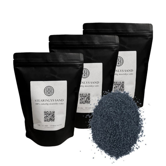 1500 g 3 poser stearinlys sand SPACE GREY