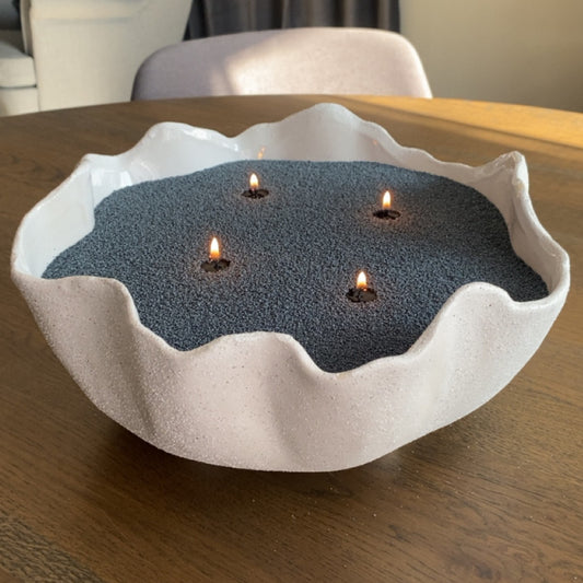 1500 g 3 poser stearinlys sand SPACE GREY